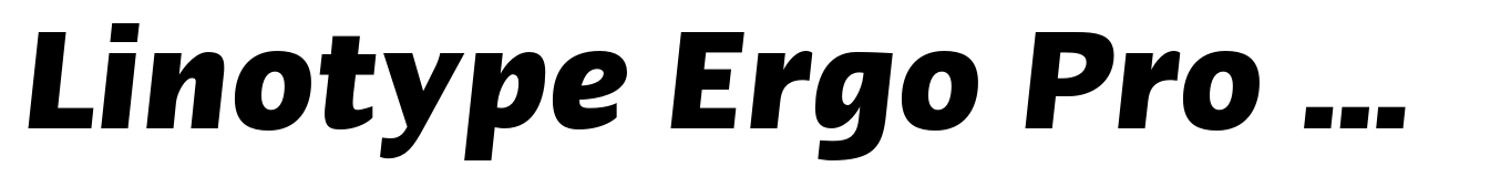 Linotype Ergo Pro Bold Italic Condensed
